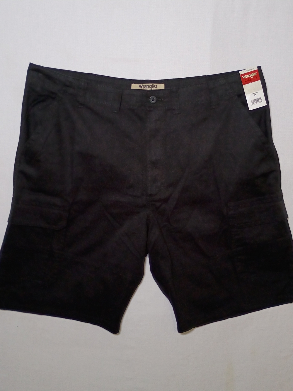 Wrangler Authentics Mens Five Star Cargo Shorts 44 Black Relaxed 10ZM6ACBL